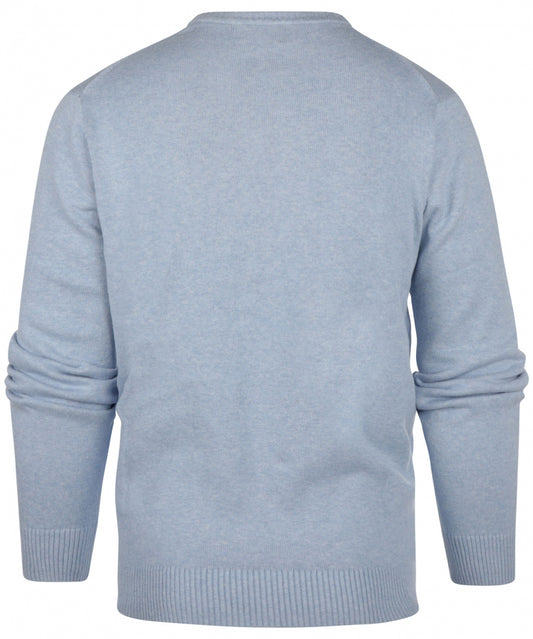 Cotton v-neck sweater | Blue