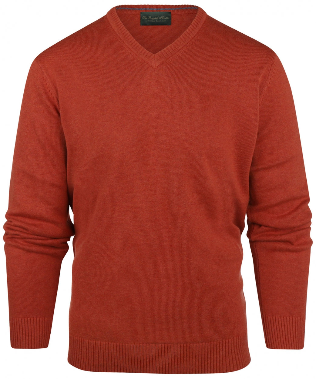 Baumwollpullover mit V-Ausschnitt | Braun