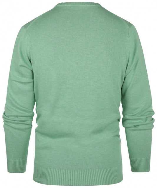 Cotton v-neck sweater | Green