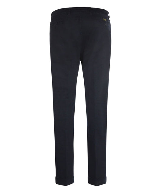 Boston Trousers Pleated and Turn-up | Navy Blue