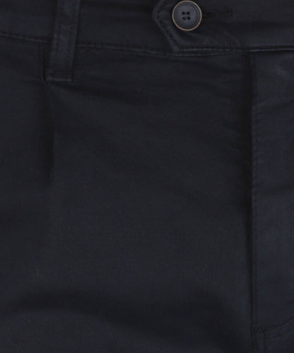 Boston-Hose mit Bundfalten und Umschlag | Marineblau