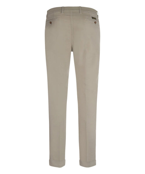 Pantalon Boston Bandplooi en Omslag | Bruin