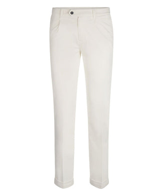 Boston Trousers Pleated and Turn-up | White