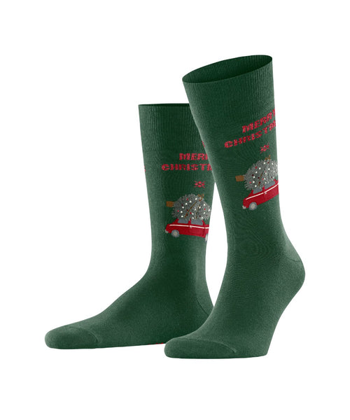 Christmas car men socks | Green