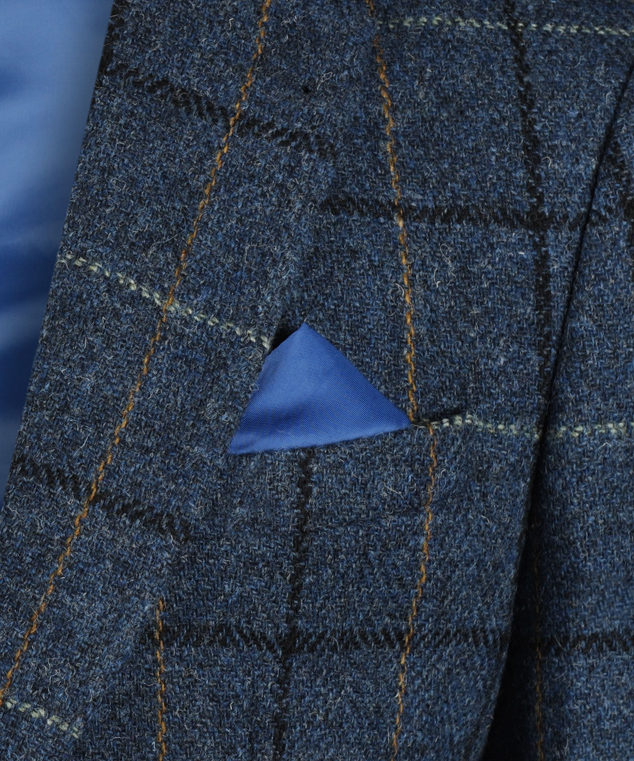 Colbert Harris Tweed | Blauw melange ruit