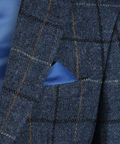 Colbert Harris Tweed | Blauw melange ruit