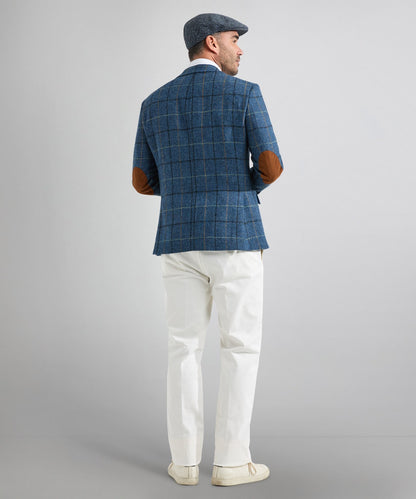 Colbert Harris Tweed | Blauw melange ruit