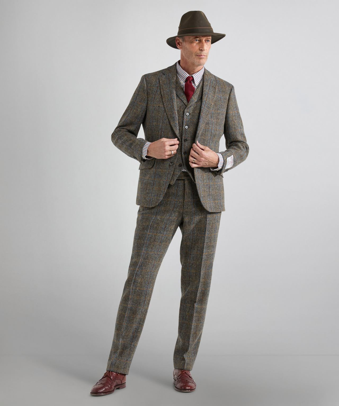 Colbert Harris Tweed | Groen melange ruit