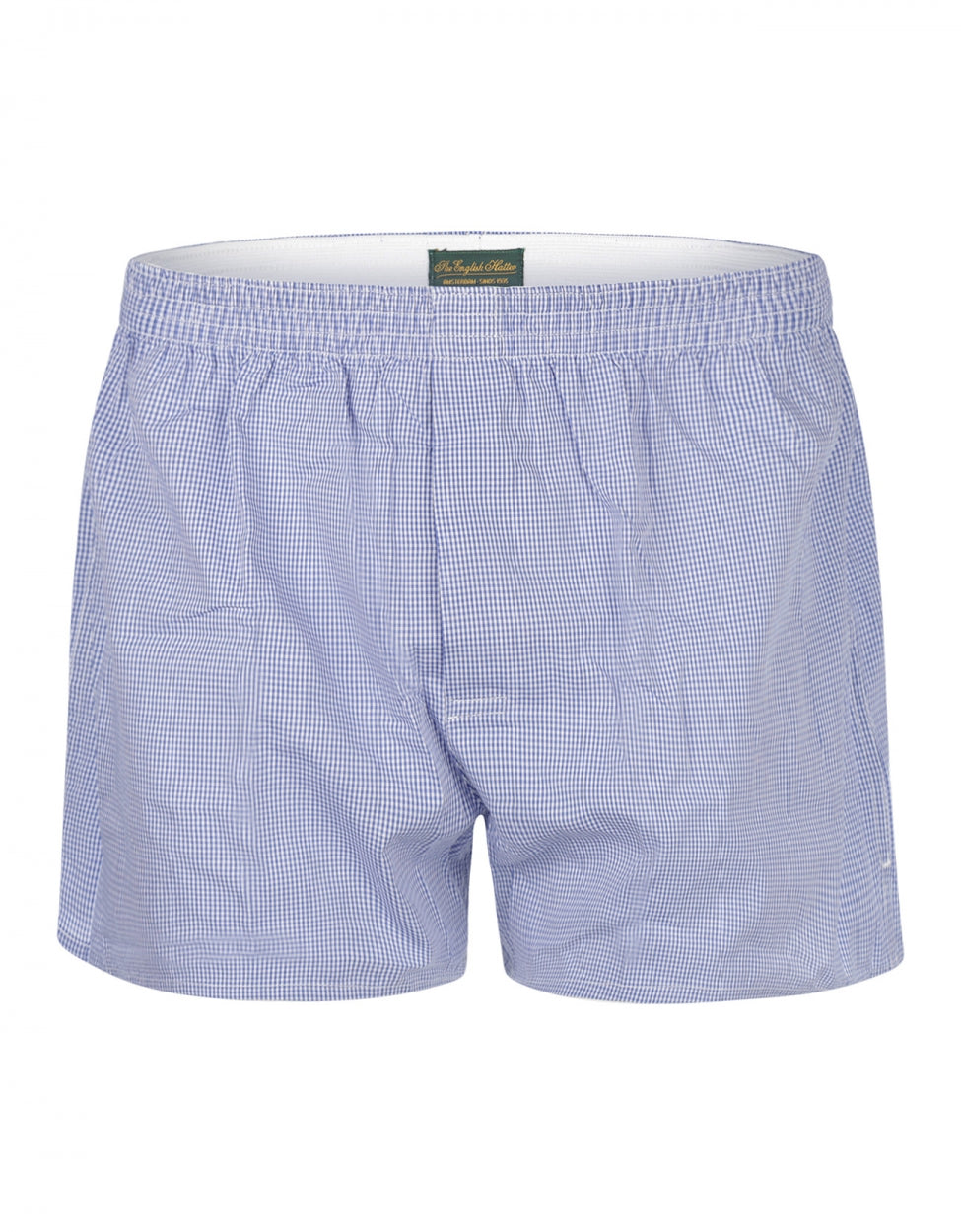 Boxershort katoen | Blauw Ruit Fijn