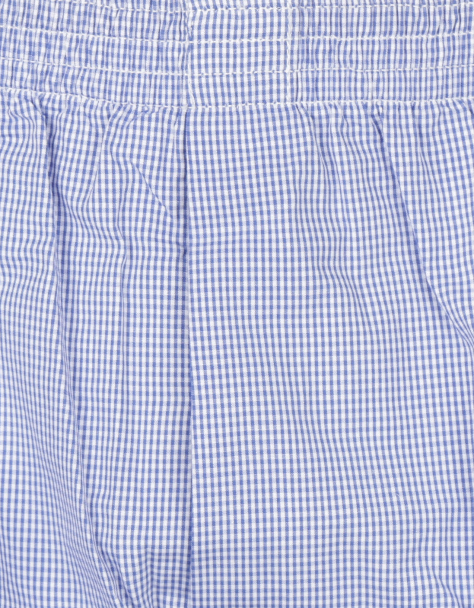 Boxershort katoen | Blauw Ruit Fijn