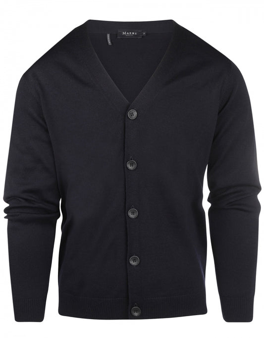 Maerz klassische Strickjacke mit Knöpfen | Marine