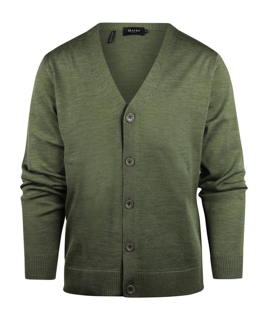 Maerz klassische Strickjacke mit Knöpfen | Grün