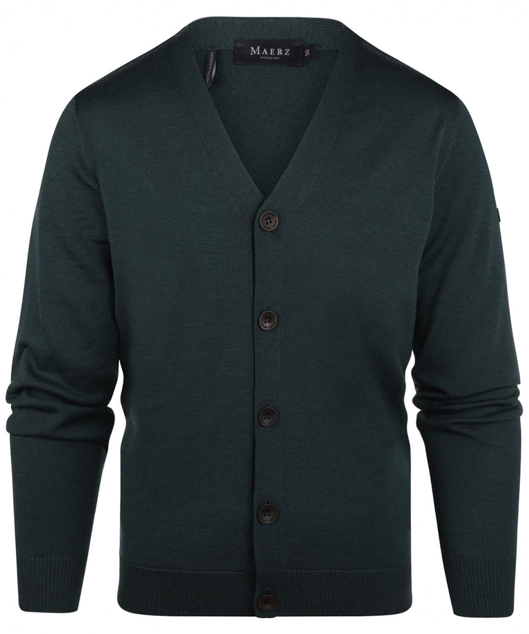 Maerz klassische Strickjacke mit Knöpfen | Grün