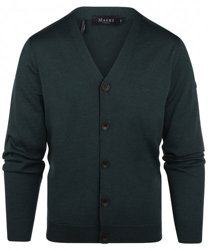 Maerz klassische Strickjacke mit Knöpfen | Grün