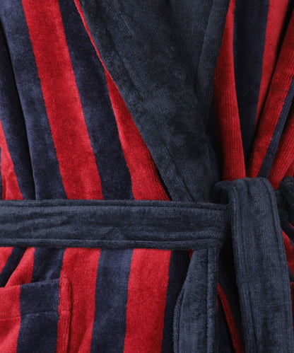Kamerjas Velour | Navy/Red stripe