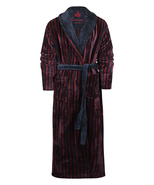 Dressing gown velour | blue