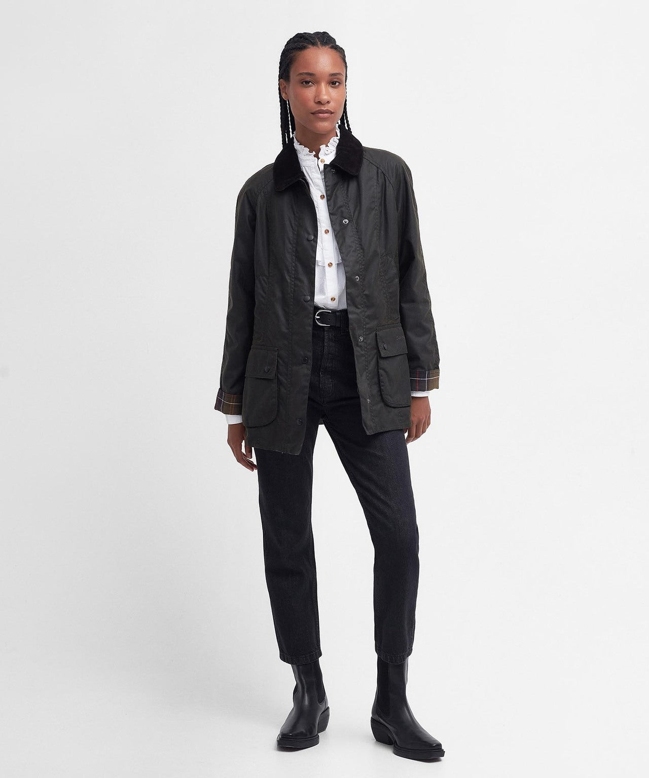 Barbour Classic Beadnell Wachsjacke für Damen | Oliv