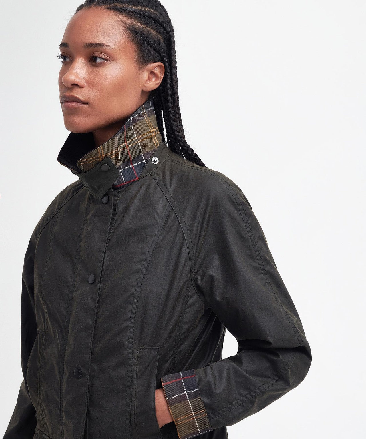 Barbour Classic Beadnell Wachsjacke für Damen | Oliv