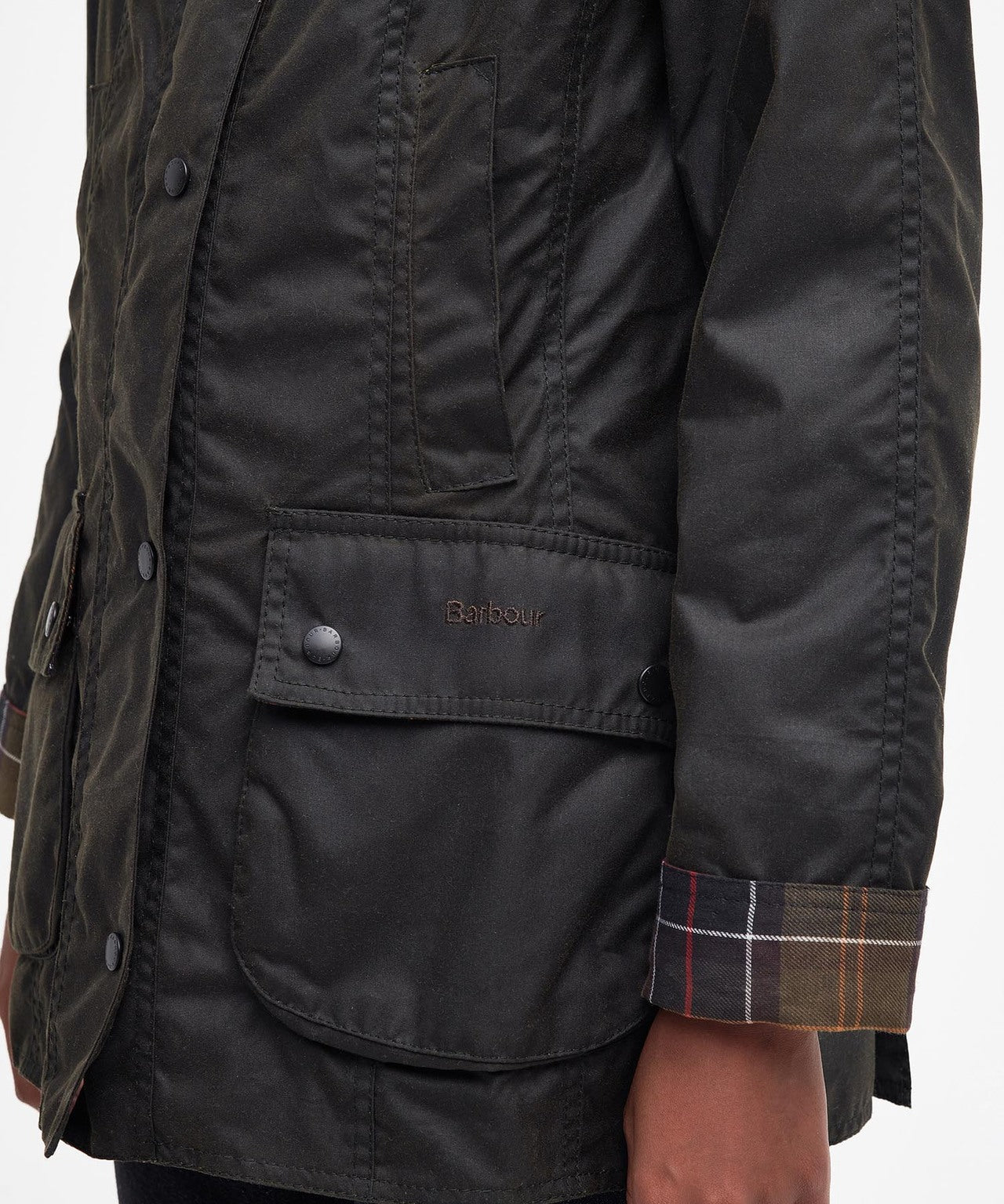 Barbour Classic Beadnell Wachsjacke für Damen | Oliv