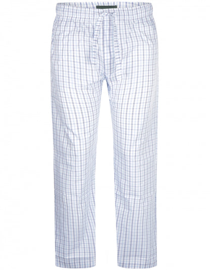 Lange Baumwoll-Pyjamahose | Blau