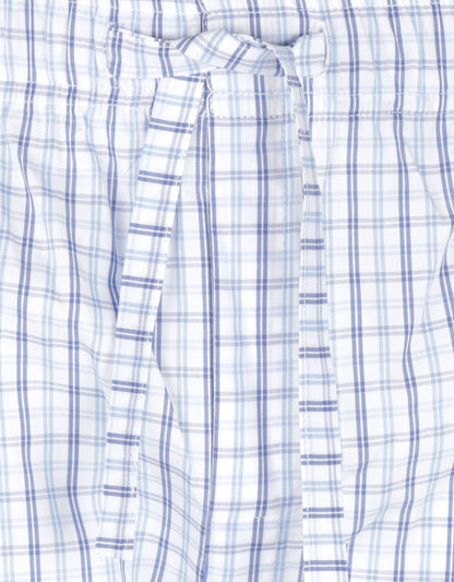 Lange Baumwoll-Pyjamahose | Blau