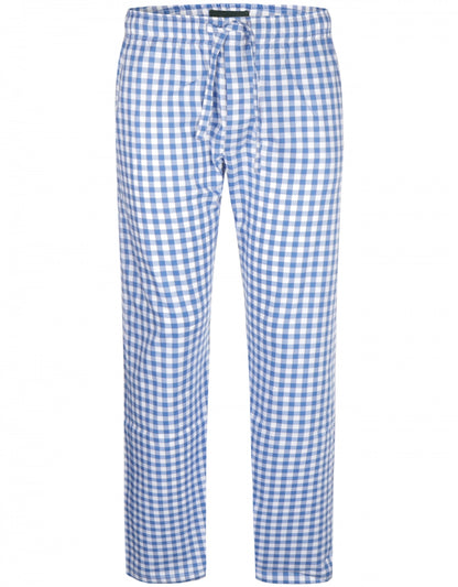Lange Baumwollpyjamahose | Blau