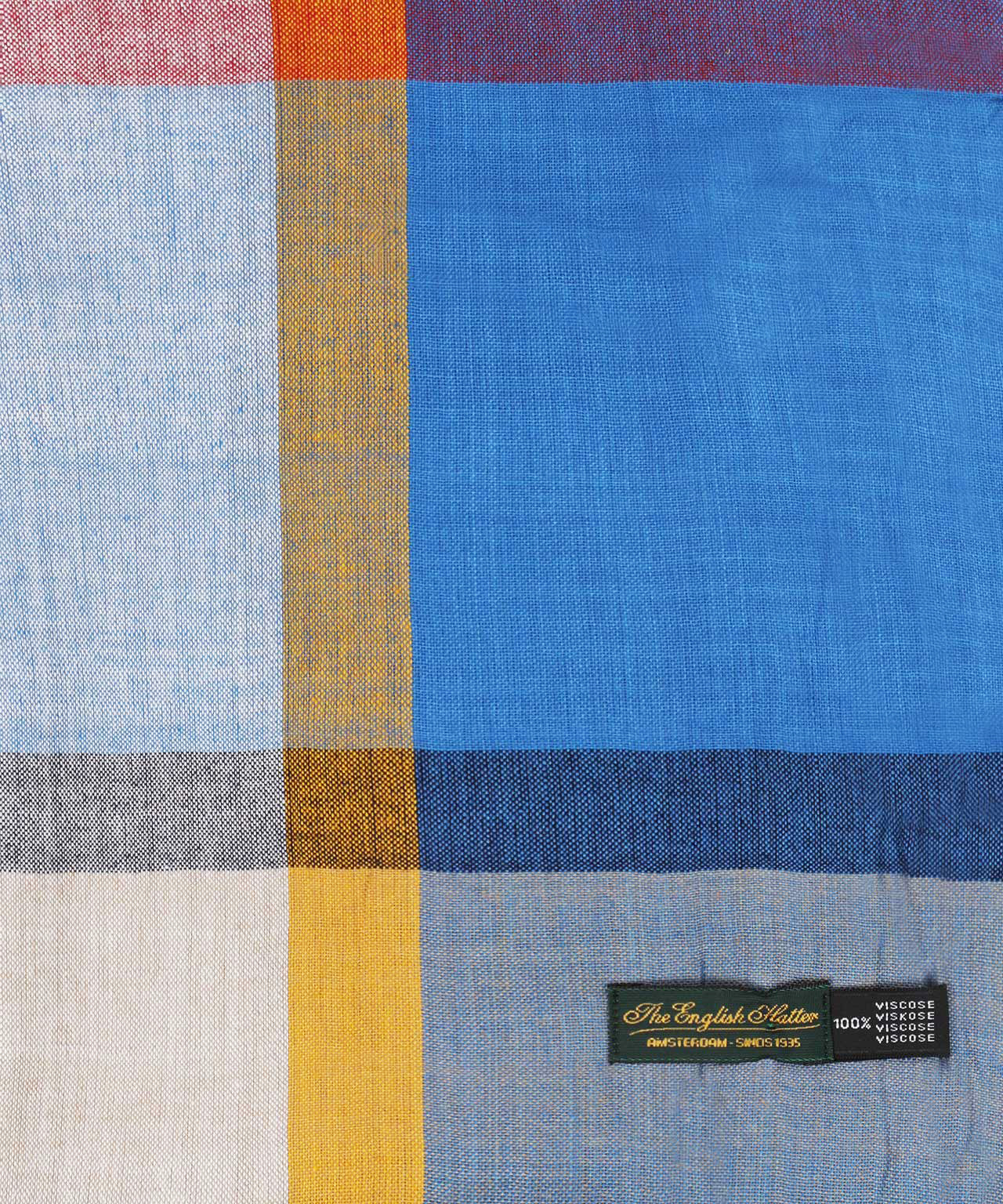 Streep sjaal | Blauw Pastel Multi Ruit
