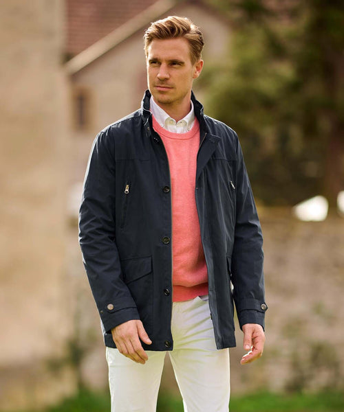 Renfield Mid-length Coat | Navy Blue