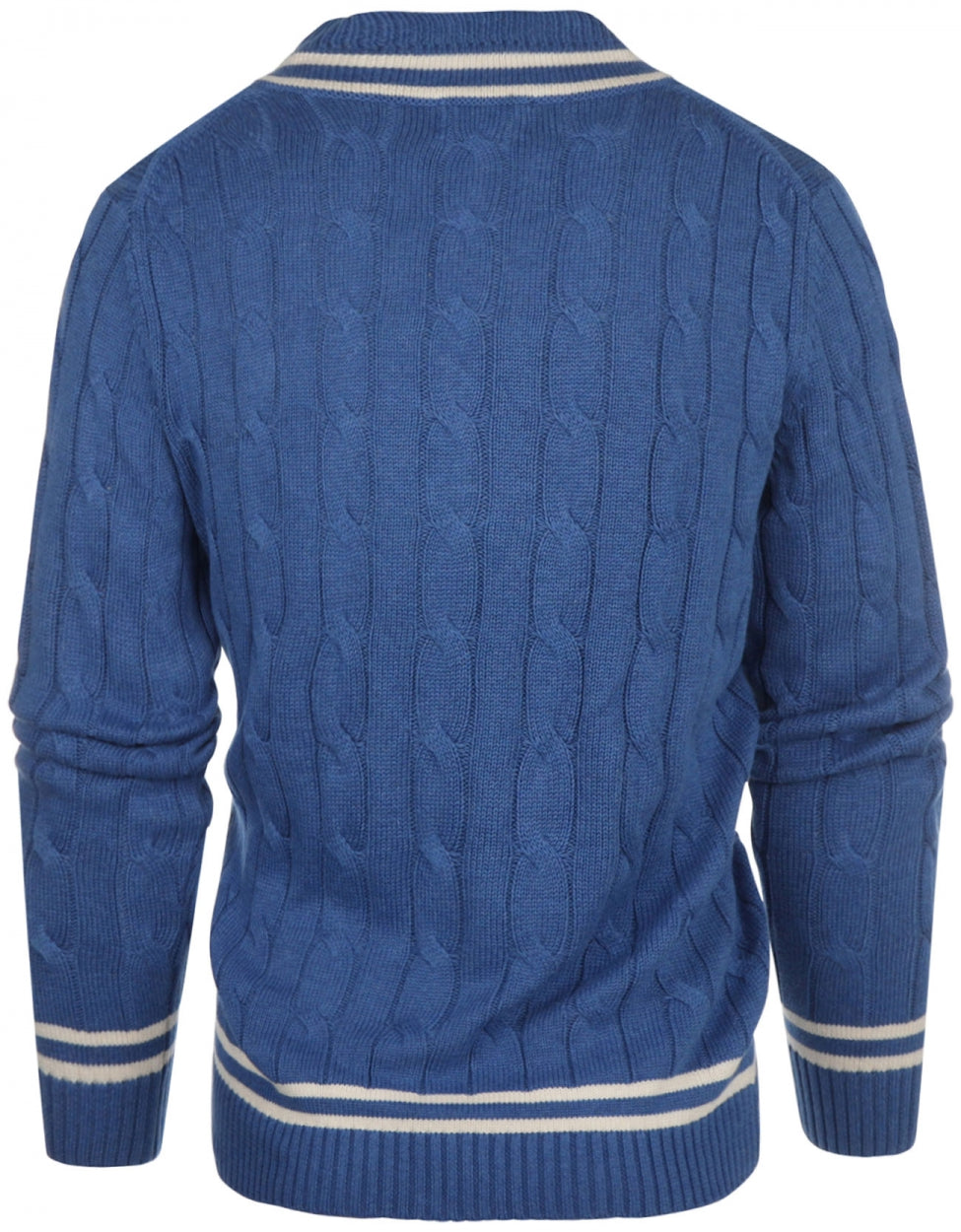 Cricket-Pullover mit V-Ausschnitt | Blau