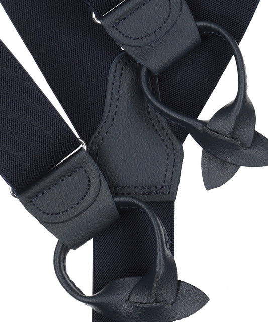 Zahnspange mit Laschen | Marineblau