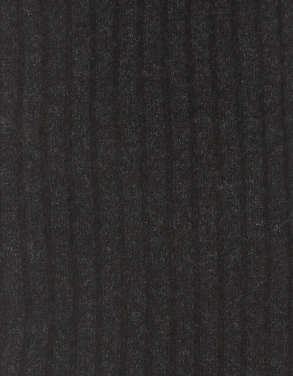 Gerippter Schal aus Merinowollmischung 165x16 | Anthrazitgrau