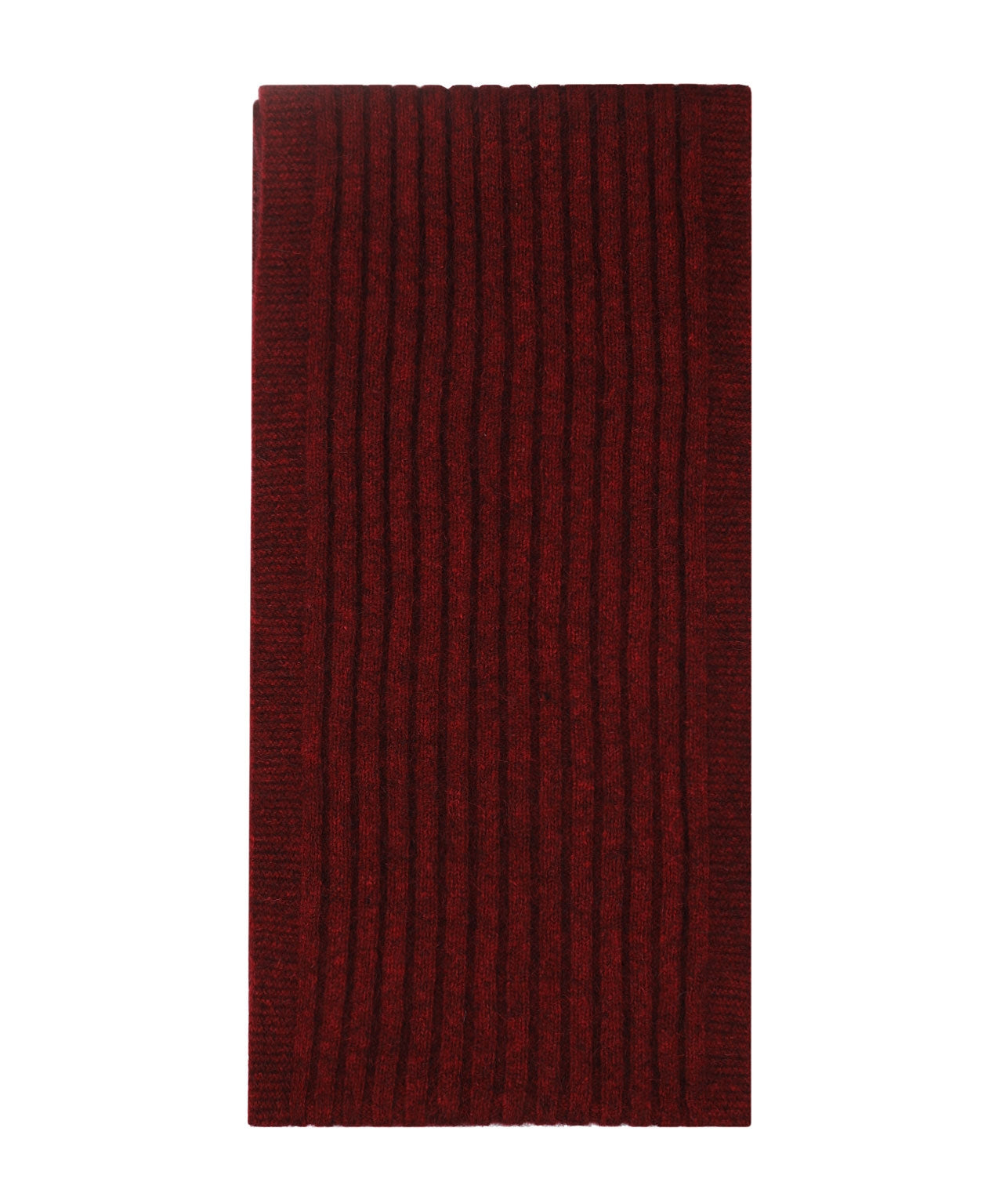 Gerippter Schal aus Merinowollmischung 165x16 | Rot