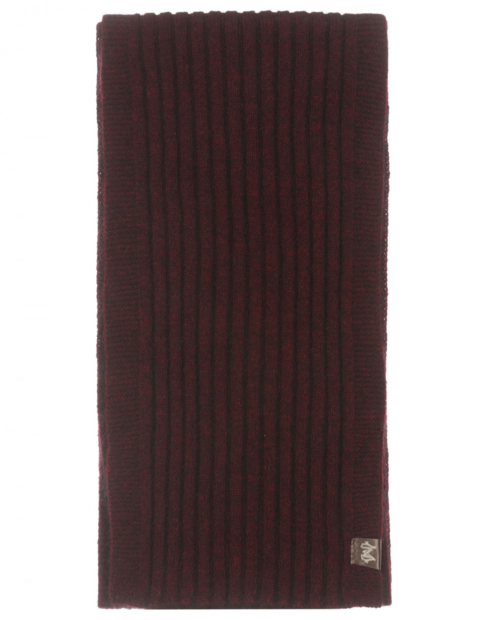 Rib Scarf 165X16 | Donkerrood