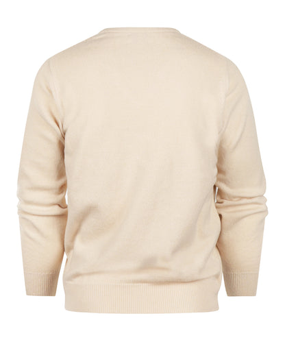 William Lockie Round Neck Lambswool *Sale* | Beige