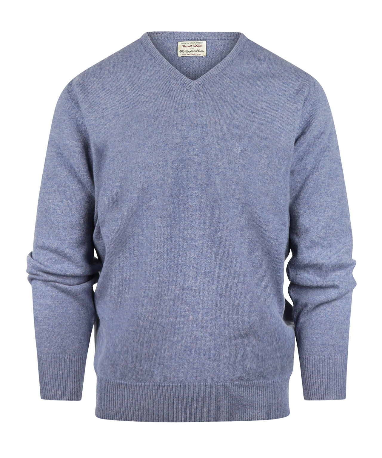 Pullover mit V-Ausschnitt aus Lammwolle *Sale* | Blue Lovat