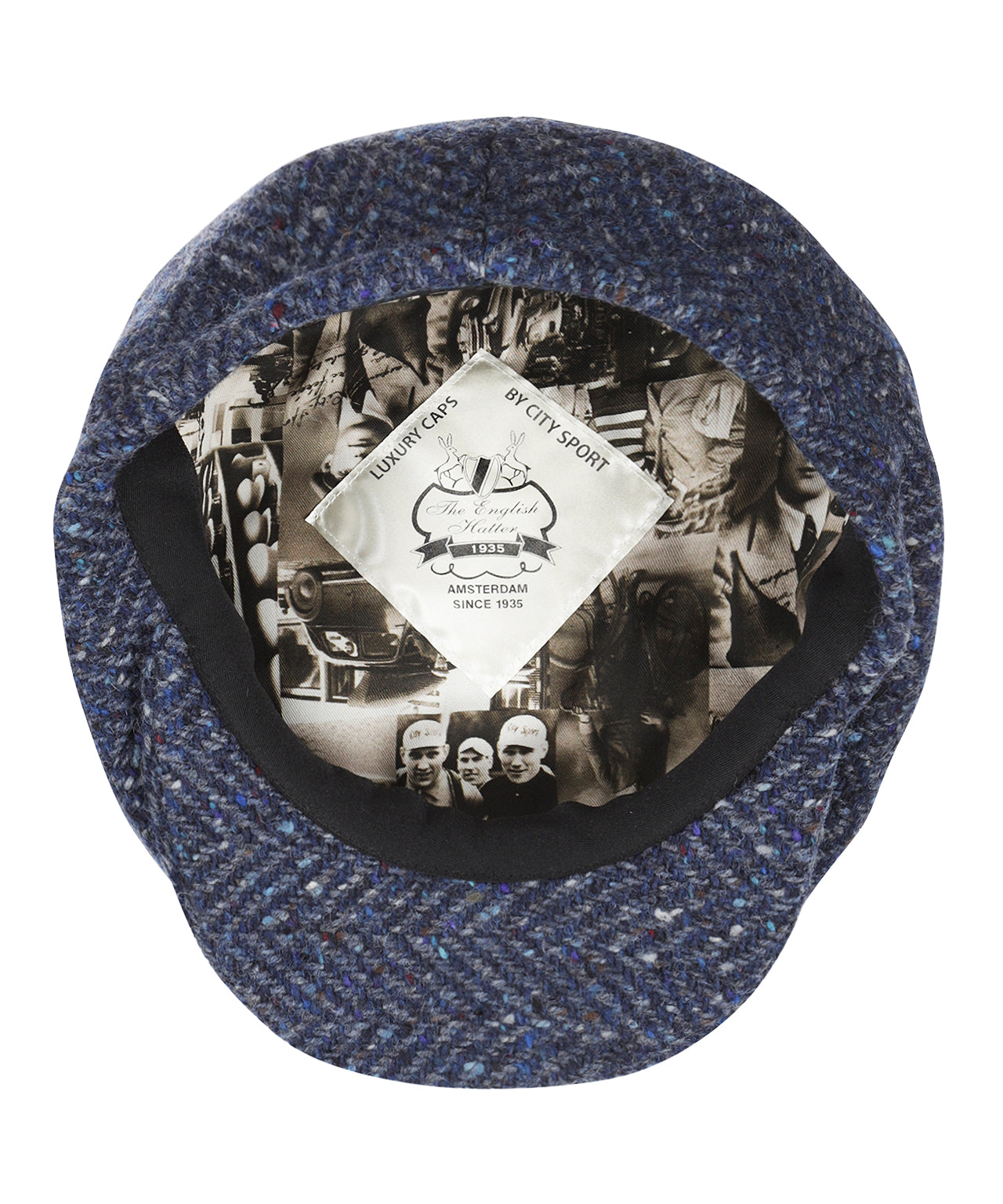 Ballon Tweed Cap | Blauw Tweed