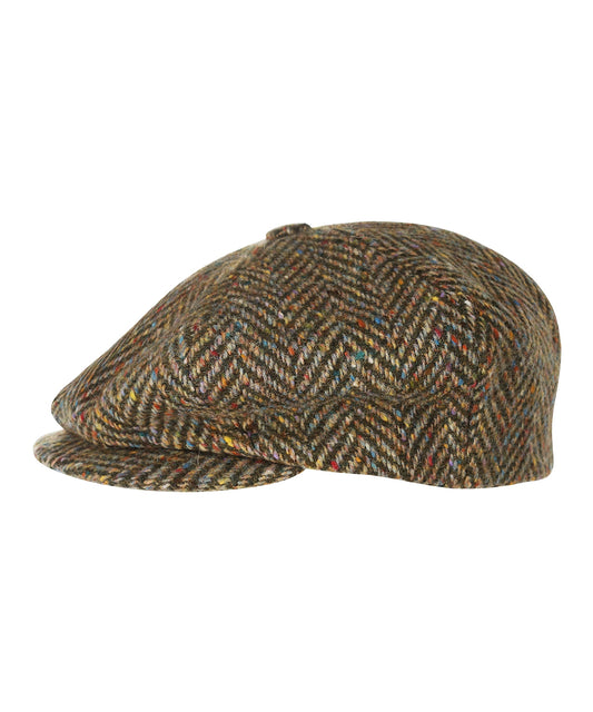Tweed-Ballonkappe | Grün