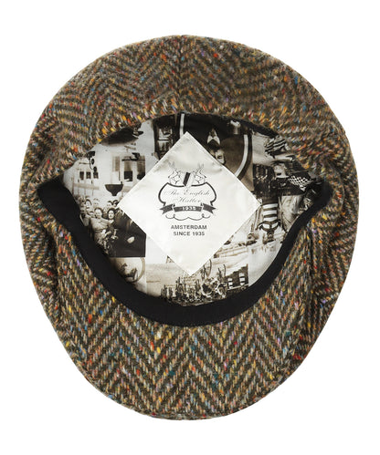 Tweed-Ballonkappe | Grün