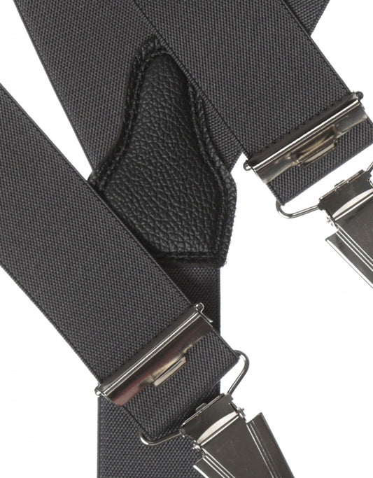 Elastische Hosenträger mit Clips | Grau