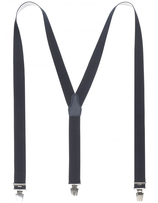 Elastische Hosenträger mit Clips | Marineblau