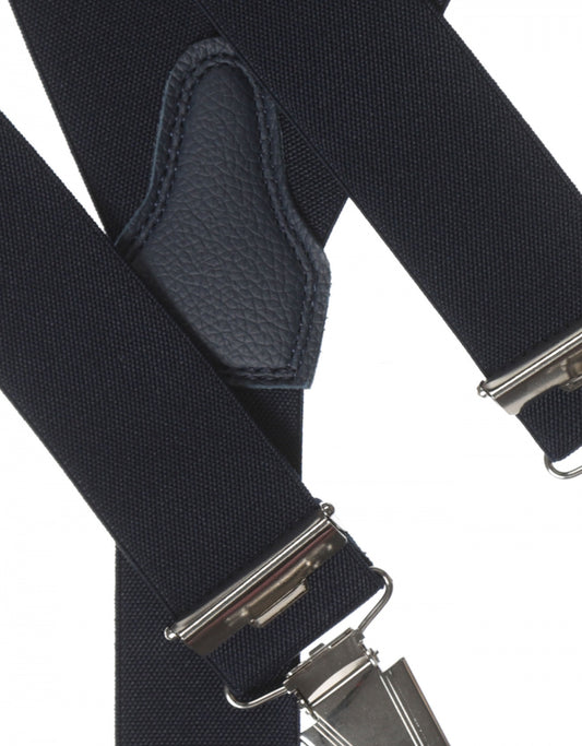 Elastische Hosenträger mit Clips | Marineblau