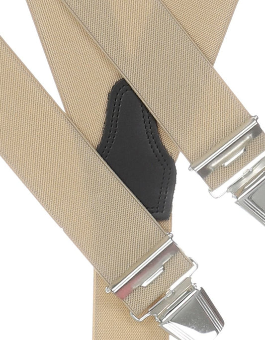 Elastische Hosenträger mit Clips | Braun