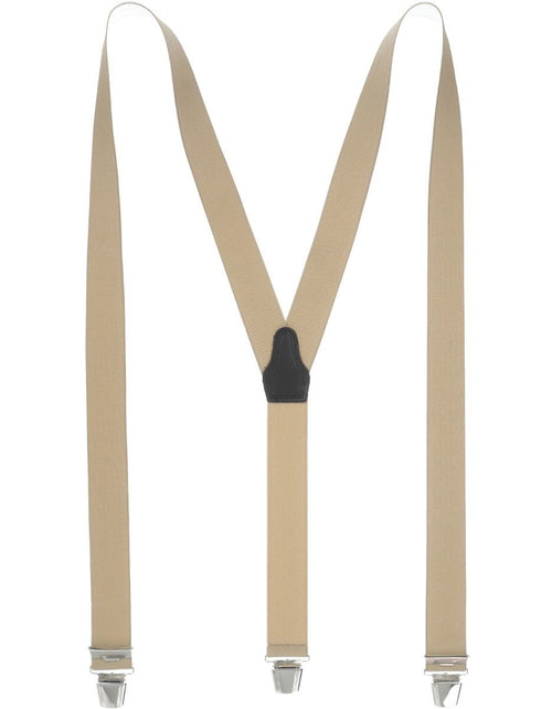 Elastic suspenders with clips | Brown