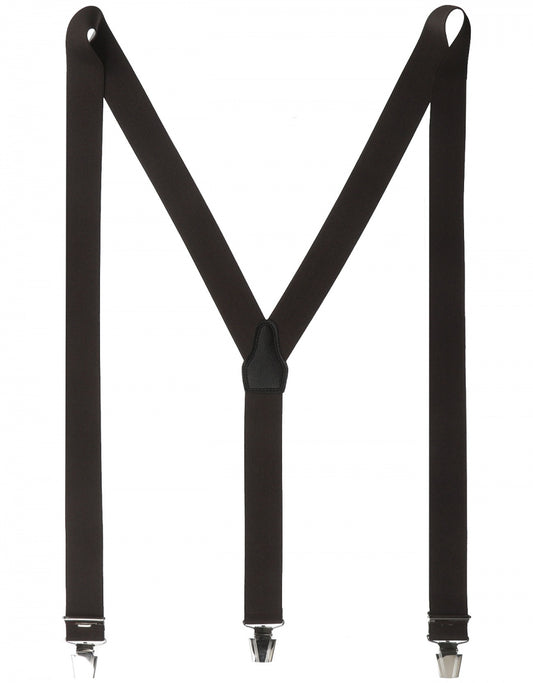 Elastic Braces with Clips | Brown