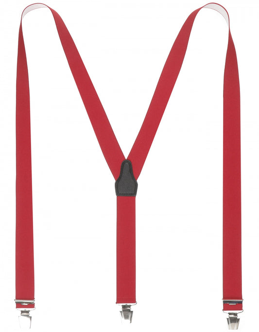 Elastische Hosenträger mit Clips | Rot