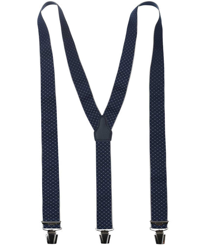 Bretels Clips Design | Navy Ruit Fijn