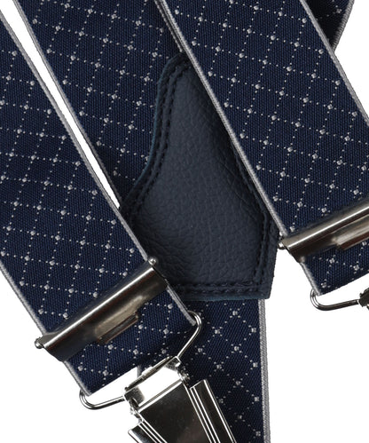Bretels Clips Design | Navy Ruit Fijn
