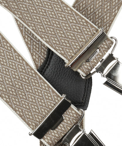 Designer-Hosenträger mit Clips | Braun