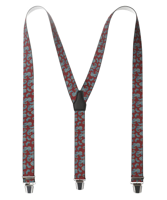 Designer-Hosenträger mit Clips | Rot