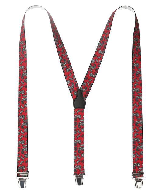 Designer-Hosenträger mit Clips | Rot